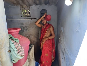 Supah-torrid Desi teenager duo gets supah-mischievous in Indian bathroom