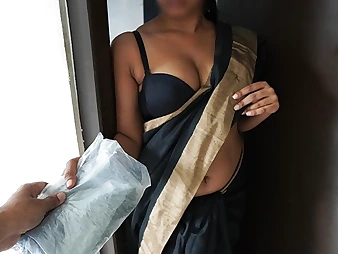 HotSaree, the mischievous Sri Lankan Sinhala hook-up schoolteacher, gets her monstrous joy bags penetrated by a delivery stud while her spouse is