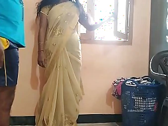 Insane Desi Bhabhi gets alone with Watchman & loves strong buttfuck act