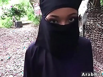 Muslim teen worships Home Away From Home Away From Home in this nasty outdoor fellatio venture