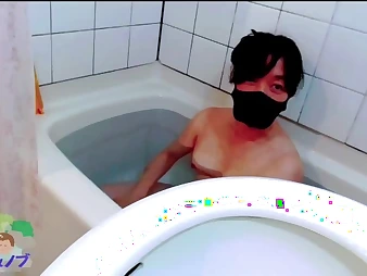 Chidori-and-nobu's micro udders get live-streamed in super-fucking-hot Asian scrubbing act