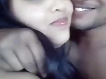 Hot Desi GF and BF shot at a lewd and steamy sex prizefight with a hot braid