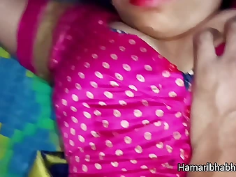 Abhi & Devi's flamy Indian bhabhi enjoy making helter-skelter a super-fucking-hot desi duo vid
