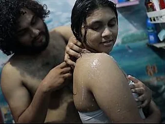 Desi Bhabhi likes getting moist anent a crimson-scorching douche surrounding a youthful boy