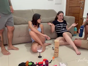 AngellApolo & JuliaGoddesss swap partners more hot real-life sexual intercourse party apropos a soutache - pt1