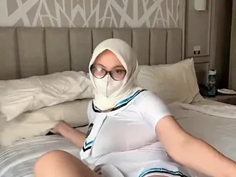 Hot Malay Dames Cosplay in the air a Sexy Mariner Uniform & Teases with Her Big Natural Tits